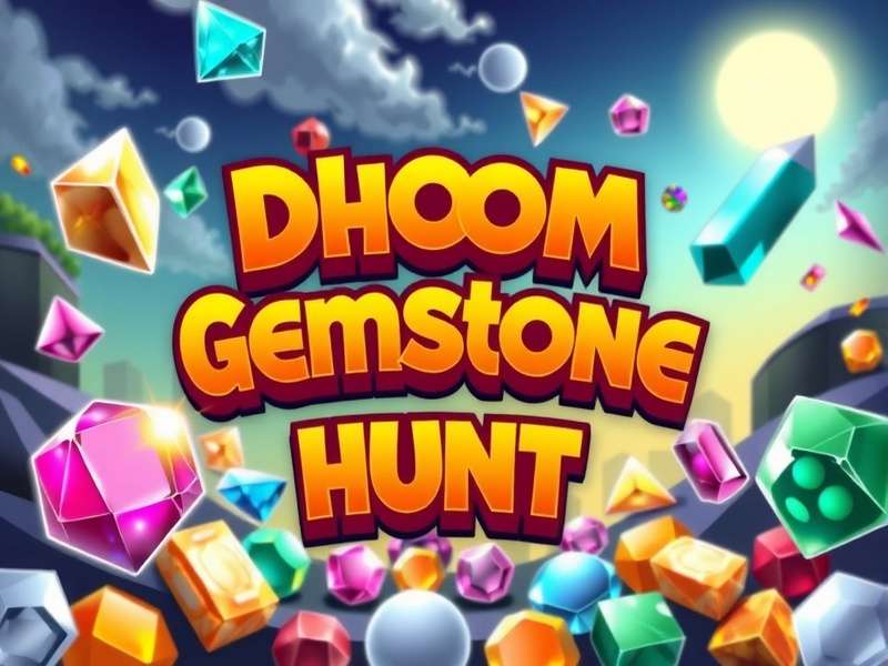 Dhoom Dhamaka Gemstone Hunt colorful game banner